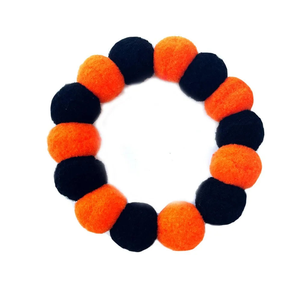 Collier De Noël En Boule De Peluche Pour Chat Et Chien