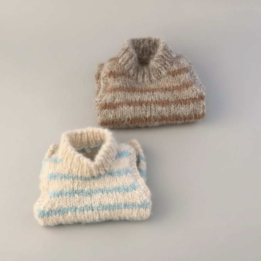 Pull Rayé A Col Haut Pour Petit Chien