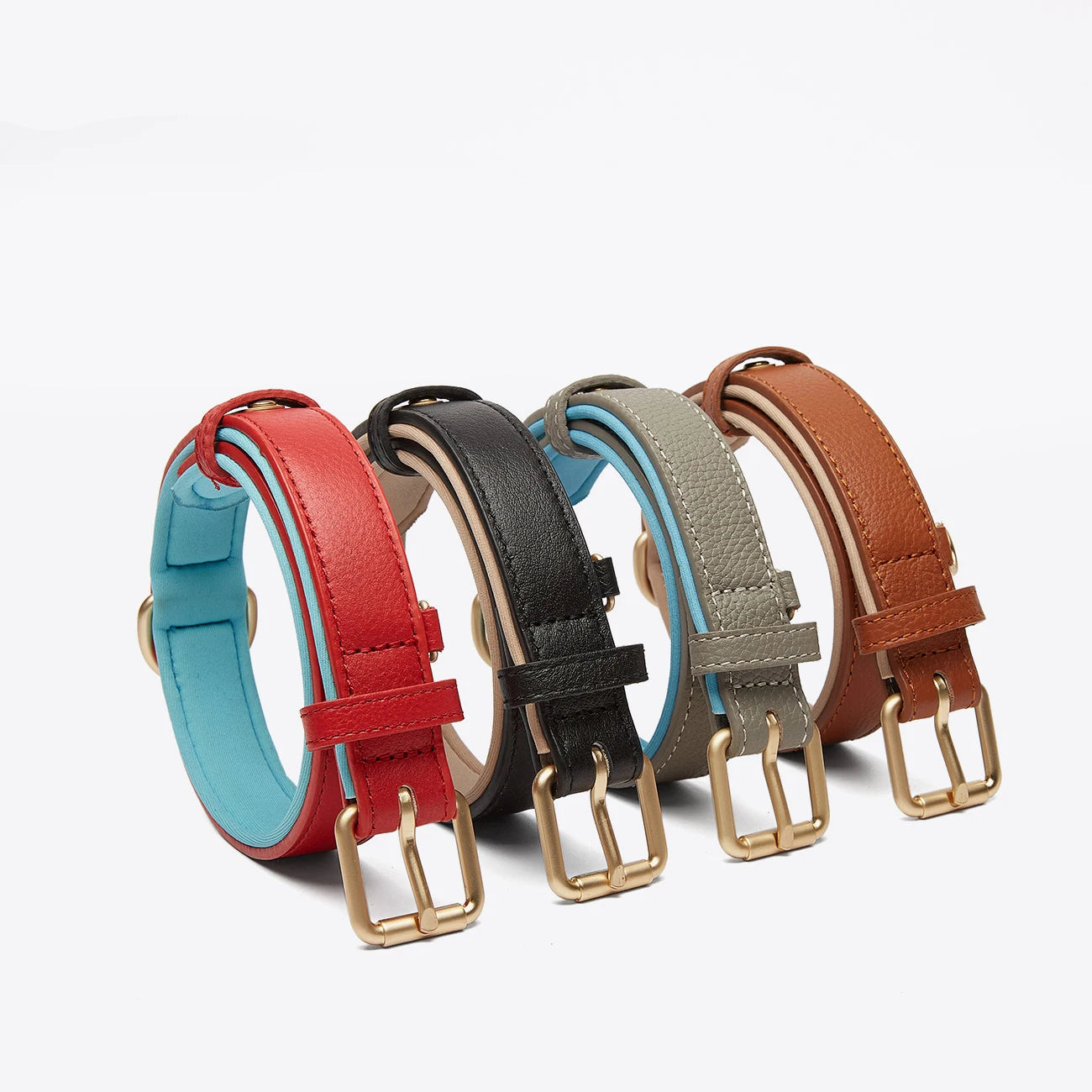 Collier En Cuir Doublé Pour Chien