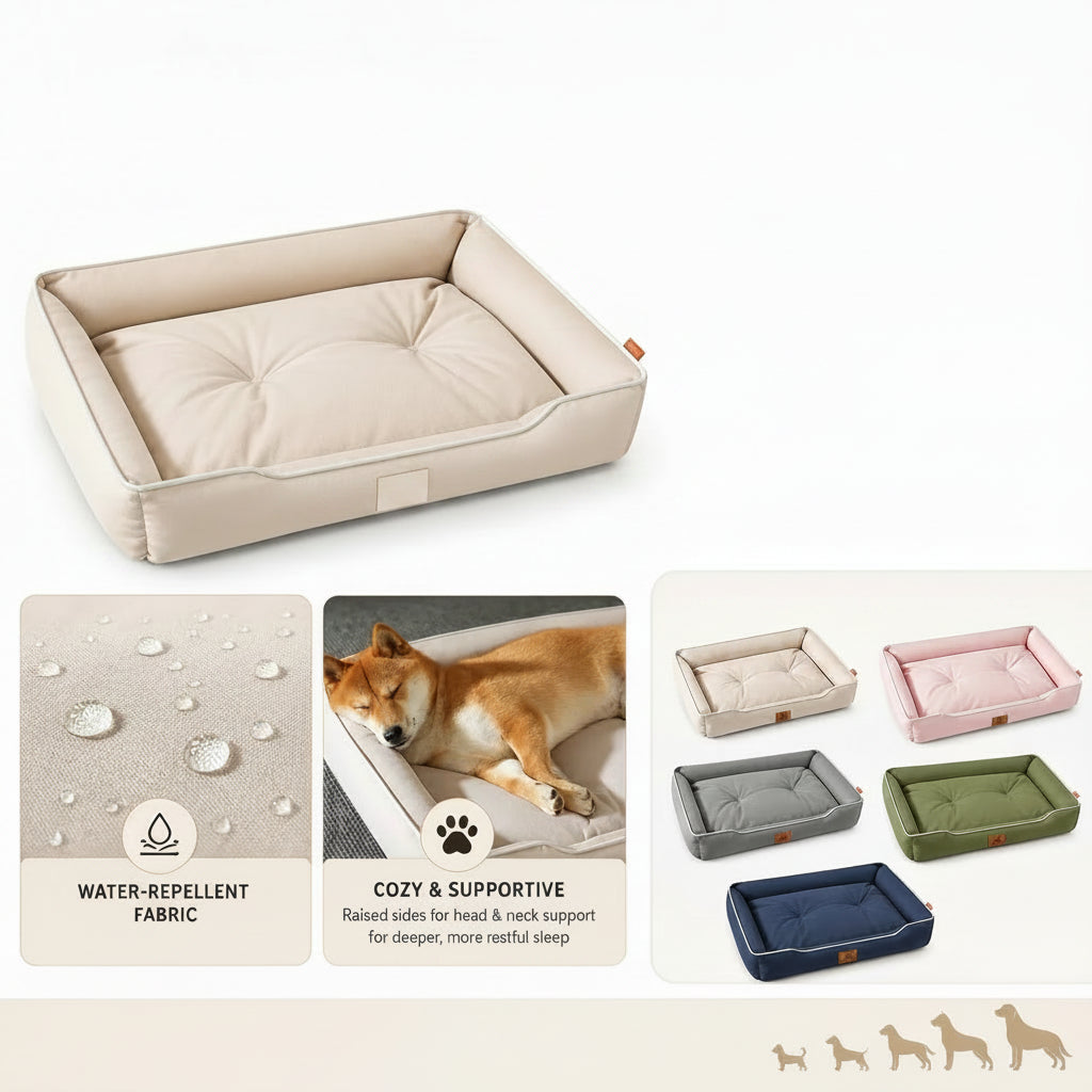 Panier Avec Housse Imperméable Amovible Pour Chiens