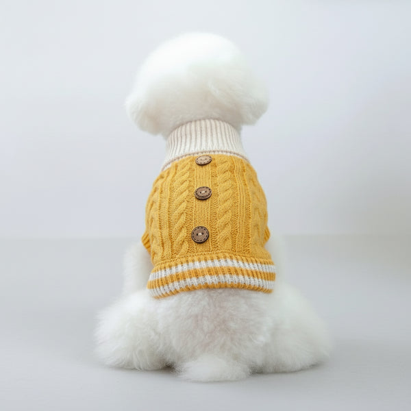 Pull pour Animaux de Compagnie Tricoté et Chaud pour Automne et Hiver Avec Col Roulé Élastique pour Chiens et Chats by Oscar et Plume