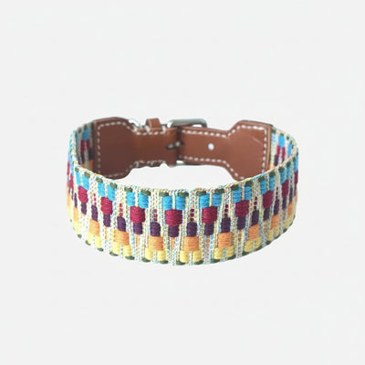 Collier Pour Chien Bohème Tissé À La Main En Cuir Durable