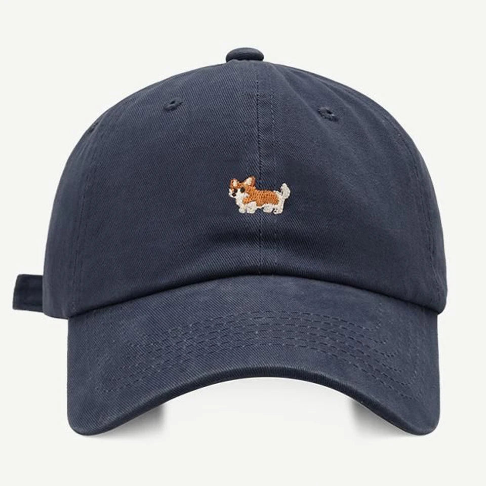 Casquette en coton brodée Corgi