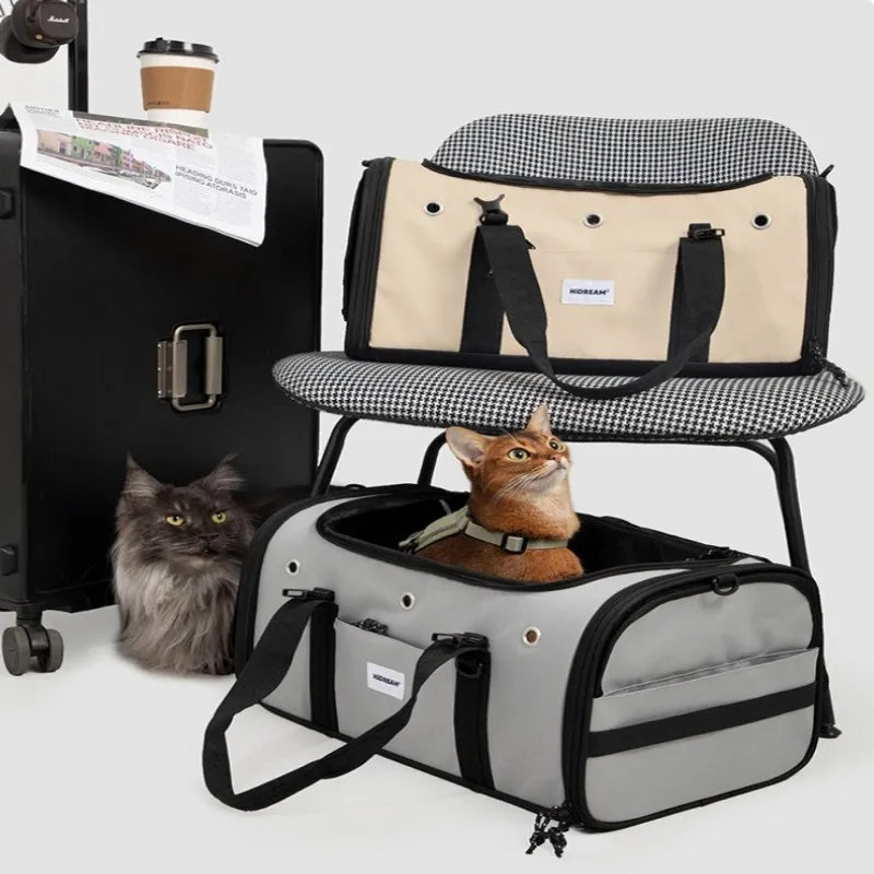 Sac de Transport Portable pour Animaux Chats et Chiens Léger Grand Capacité