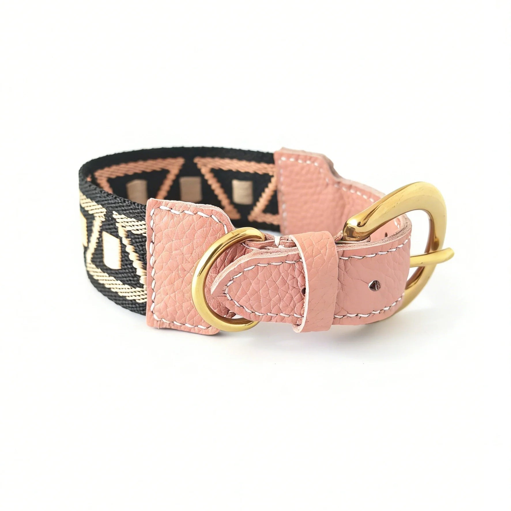 Collier Et Laisse Pour Chien En Cuir Véritable Style Bohème