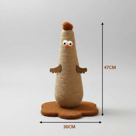 Arbre à chat en sisal design de 47 cm avec base en feutre et décor mignon pour le confort des chats