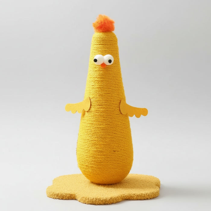 Arbre à chat en sisal design en forme de personnage amusant avec des couleurs vives pour les chats