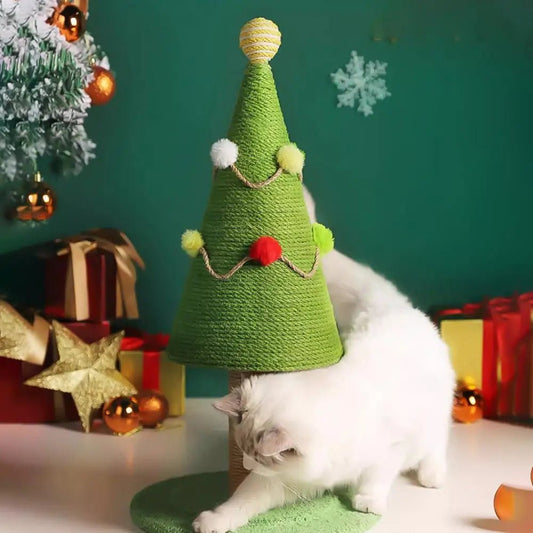 Arbre à chat Noël avec boule en peluche - Oscar et Plume