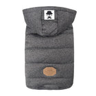 Doudoune pour chien avec capuche gris chiné de la marque Oscar et Plume confortable et chaude