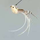 Baguette plume oiseau pour chat Oscar et Plume avec longues plumes blanches et design réaliste