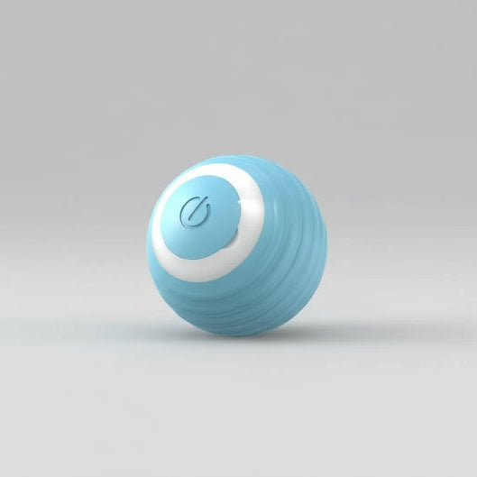 Balle magique pour chat bleue avec bouton marche arrêt design moderne Oscar et Plume
