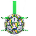 Load image into Gallery viewer, Ballon pour chien Oscar et Plume avec un motif de football et poignées pour un jeu interactif
