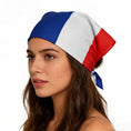 Load image into Gallery viewer, Bandana pour chien aux couleurs bleu, blanc, rouge parfait pour les animaux à la mode
