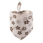 Bandana pour chien fleurs beige avec motifs floraux marron signé Oscar et Plume