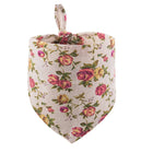 Bandana pour chien fleurs beige à motifs roses rouges et verts signé Oscar et Plume
