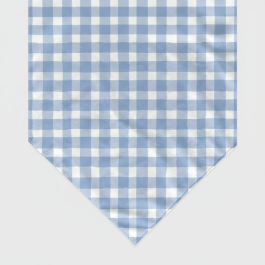 Bandana pour chien motif vichy bleu et blanc, élégant pour les sorties avec votre animal