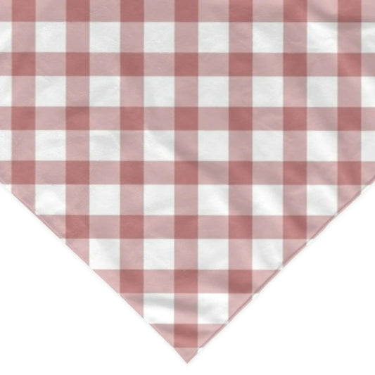 Bandana pour chien motif vichy rose et blanc, idéal pour habiller votre animal avec style