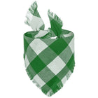 Bandana pour chien en carreaux verts et blancs, parfait pour ajouter du style à votre animal de compagnie