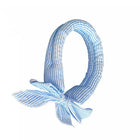 Bandana rafraîchissant pour chien bleu à rayures blanches de la marque Oscar et Plume