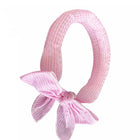 Bandana rafraîchissant pour chien rose à rayures avec nœud, de la marque Oscar et Plume