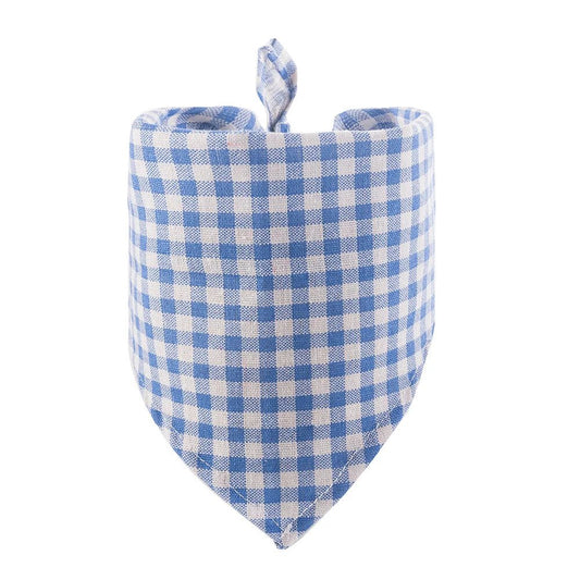 Bandana Vichy Oscar et Plume Bleu