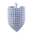 Bandana Vichy pour chien bleu et blanc à carreaux classique pour un look élégant