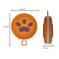 Charger l'image dans la visionneuse de la galerie, Bol pliable silicone pour chien et chat en forme de patte avec dimensions de 15,5 cm de diamètre
