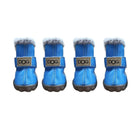Bottes pour petit chien bleues avec fourrure intérieure et semelle antidérapante Oscar et Plume