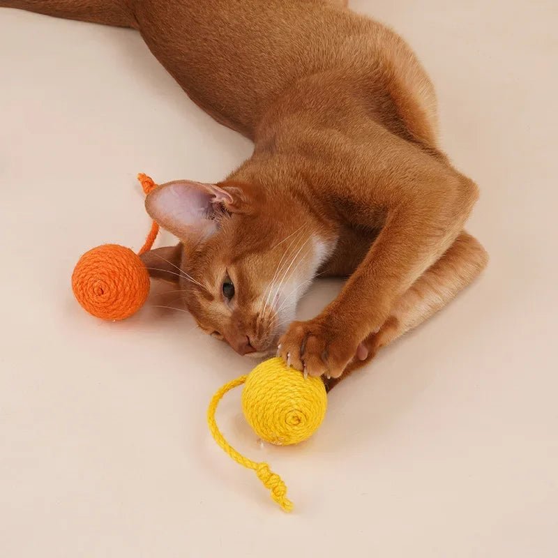 Boule à gratter à suspendre pour chat Oscar et Plume