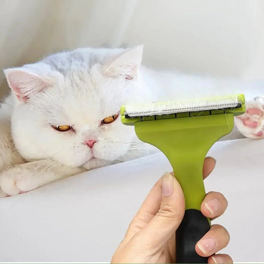 Brosse de toilettage avec bouton rétractable Oscar et Plume