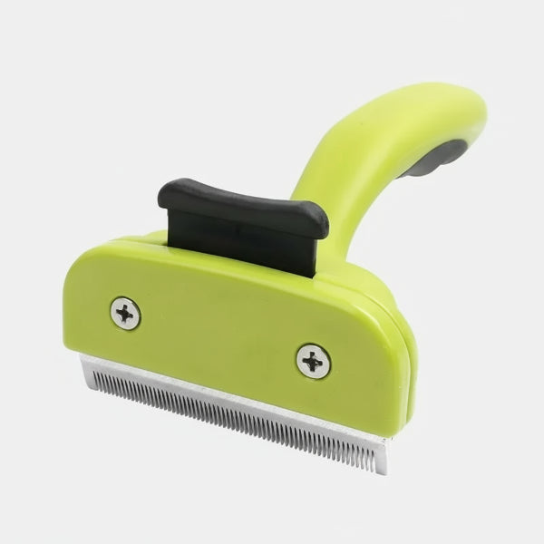 Brosse de toilettage pour chien et chat Oscar et Plume avec poignée ergonomique verte