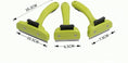 Charger l'image dans la visionneuse de la galerie, Ensemble de trois brosses de toilettage pour chien et chat vertes de tailles différentes avec manches ergonomiques
