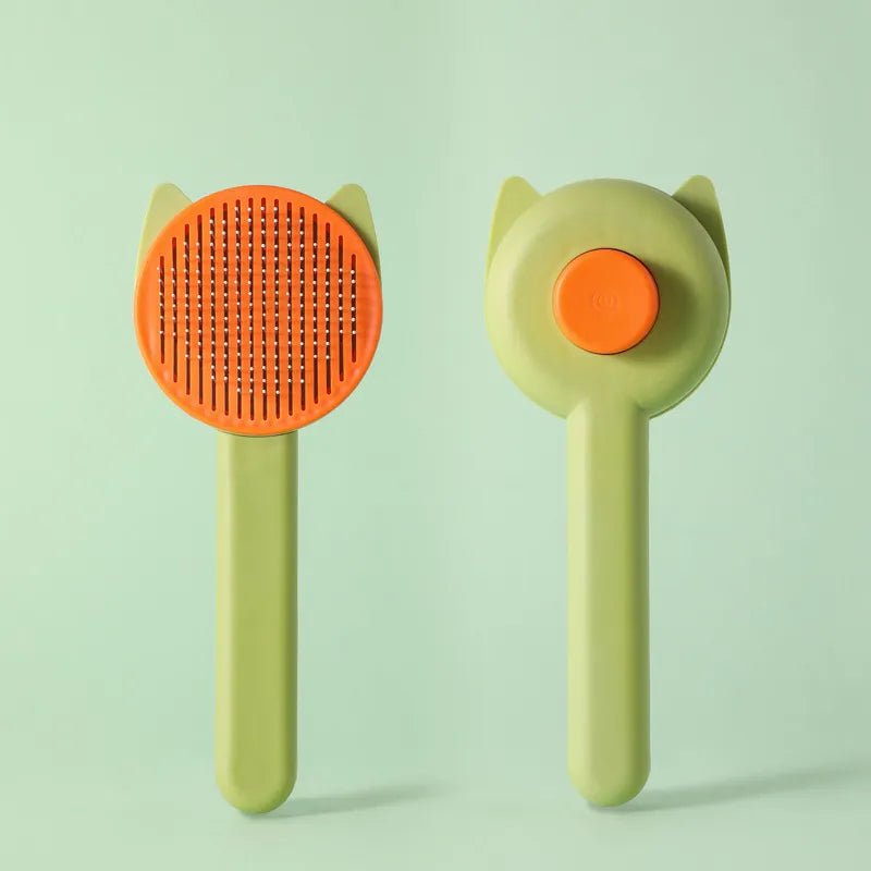 Brosse poil de chat design avec bouton poussoir Oscar et Plume Modèle 8