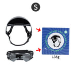 Casque et lunette pour chien en taille S noir avec boîte de produit de la marque Oscar et Plume