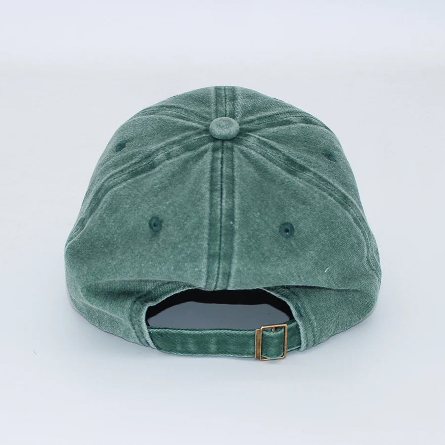 Casquette bulldog verte à l'arrière avec fermeture réglable pour un ajustement confortable