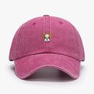 Casquette bulldog rose avec broderie d'un bulldog sur le devant pour les amoureux des chiens