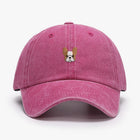 Casquette bulldog rose avec broderie d'un bulldog sur le devant pour les amoureux des chiens