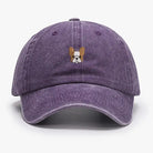 Casquette bulldog en violet avec un motif de bulldog sur le devant, idéale pour les amoureux des chiens