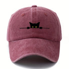 Casquette imprimé chat de Oscar et Plume en rose avec motif de chat espiègle