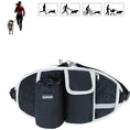 Load image into Gallery viewer, Ceinture de traction pour activité physique avec son chien Oscar et Plume Ceinture Noire (bordure grise)
