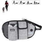 Ceinture de traction pour chien Oscar et Plume en gris avec poches pour accessoires et conduite confortable
