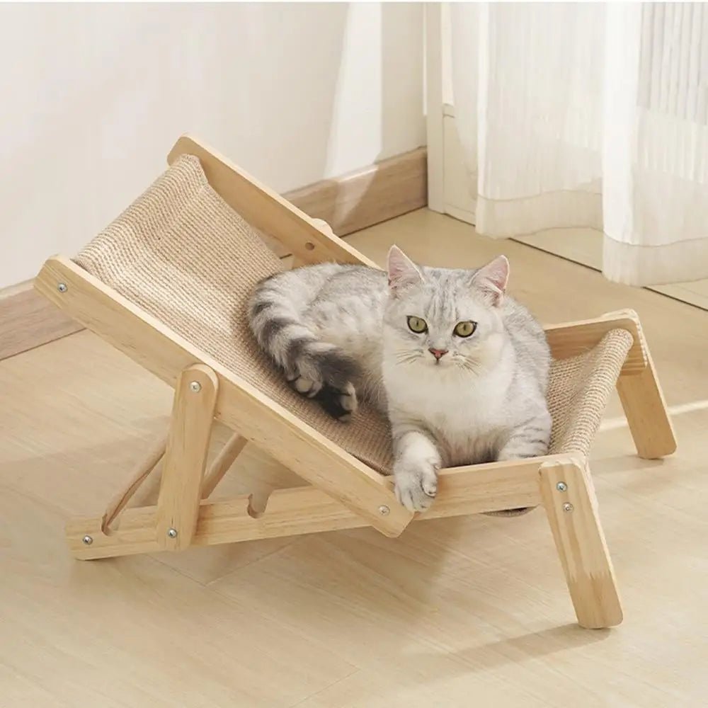 Chaise longue pour chat en bois et sisal Oscar et Plume Default Title