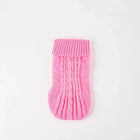 Pull élégant pour teckel en rose avec motif de torsades pour chien tendance