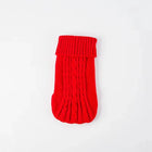 Pull élégant pour teckel en rouge avec un motif de tissage pour garder votre chien au chaud