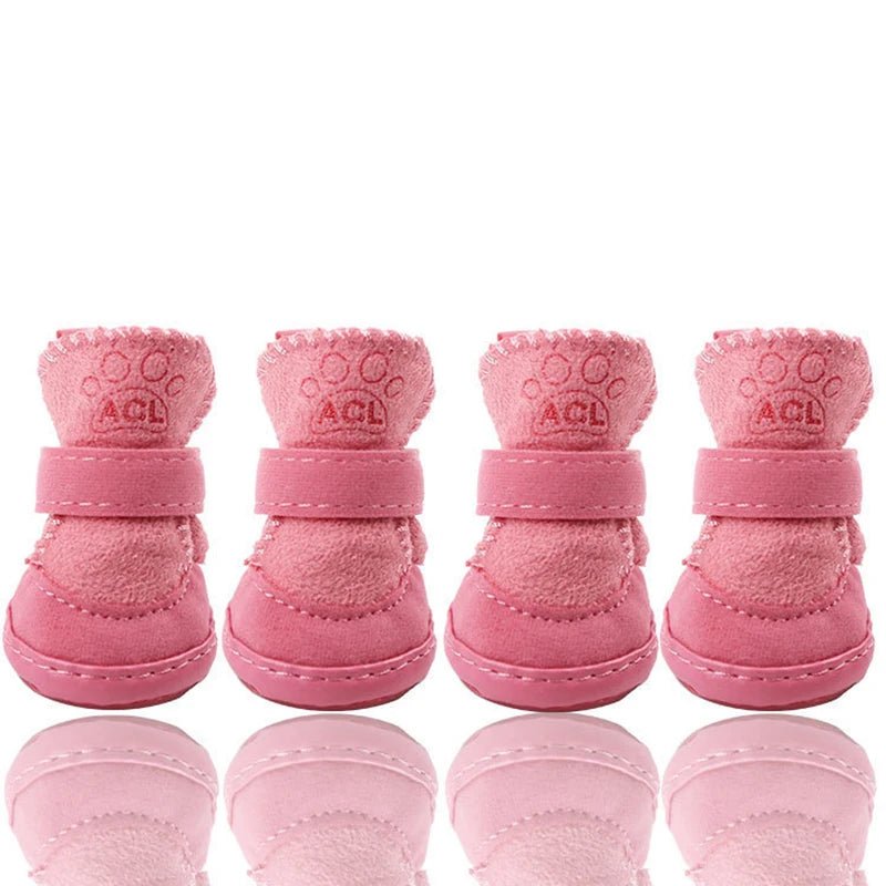 Chaussure chaude d'hiver pour petits et moyens chiens Oscar et Plume Rose / XS