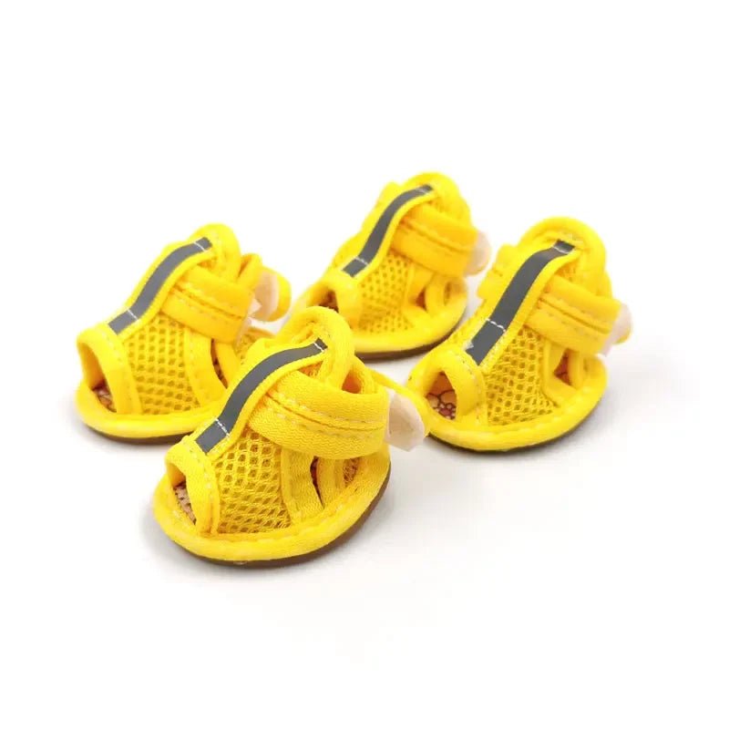 Chaussures D'été En Maille Respirante Pour Petits Chiens Oscar et Plume Jaune / S