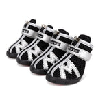 Chaussures imperméables pour chien noires et grises avec fermeture velcro de la marque Oscar et Plume