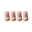 Chaussures petit chien roses doublées de fourrure avec semelle antidérapante de la marque Oscar et Plume