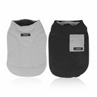 Veste réversible pour teckel en noir et gris avec poche et design confortable pour petits chiens