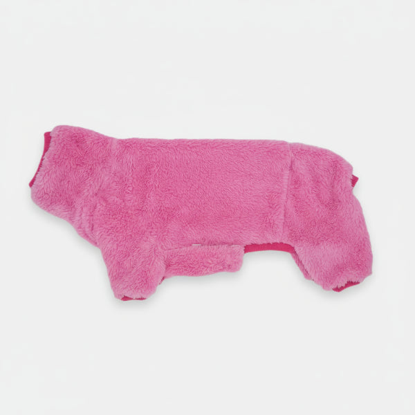 pull polaire pour teckel rose Oscar et Plume en tissu douillet coupe ajustée pour petits teckels